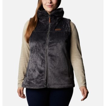 Columbia Ženske Prsluci - Fire Side Sherpa Plus Size Tamno Sive Prugice | FPTX-70389